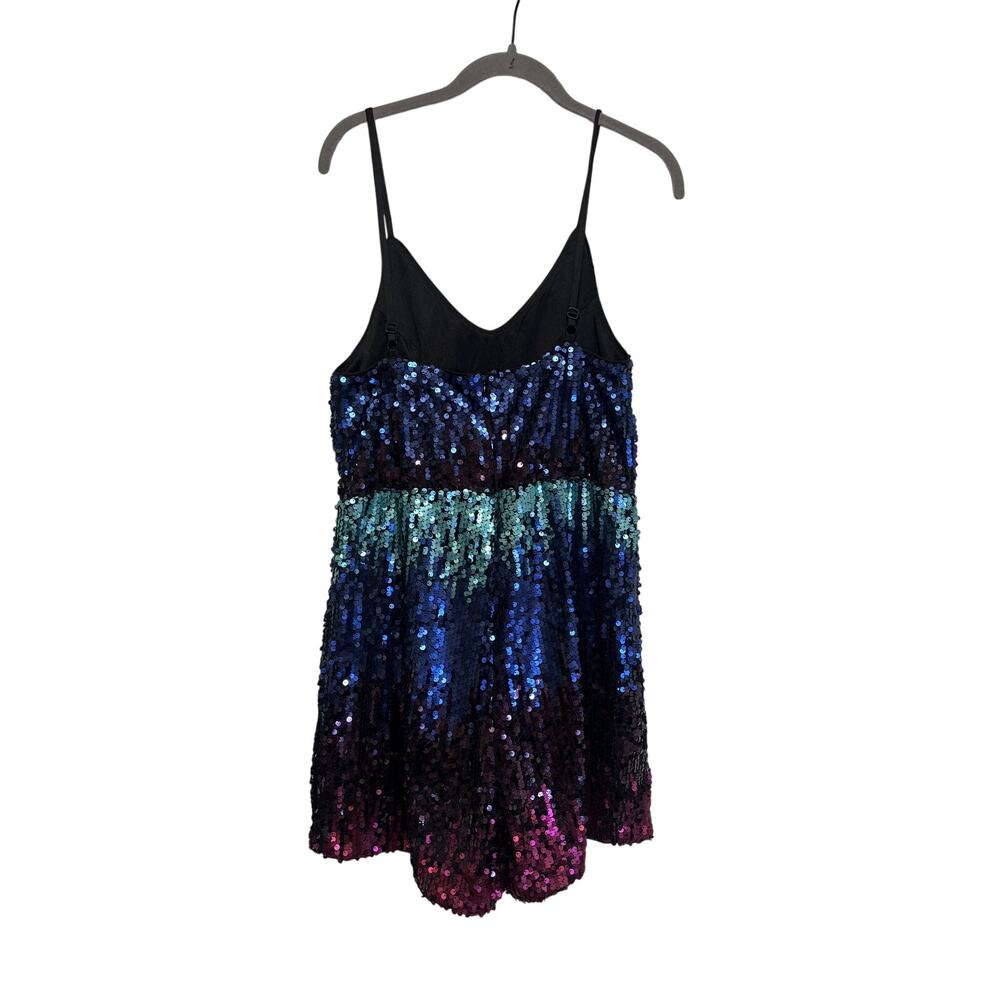 Drank Sequin Cami Dress Size L Multicolor Ombre Jumpsuit dress - Picture 8 of 9